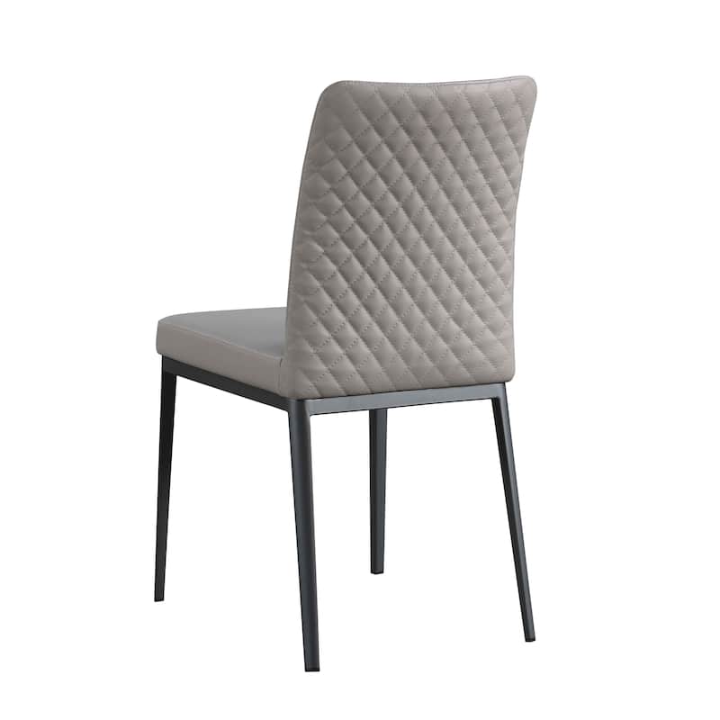 Katana Faux Leather Dining Chair with Diamond Stitching, Set of 2 - Set of 2