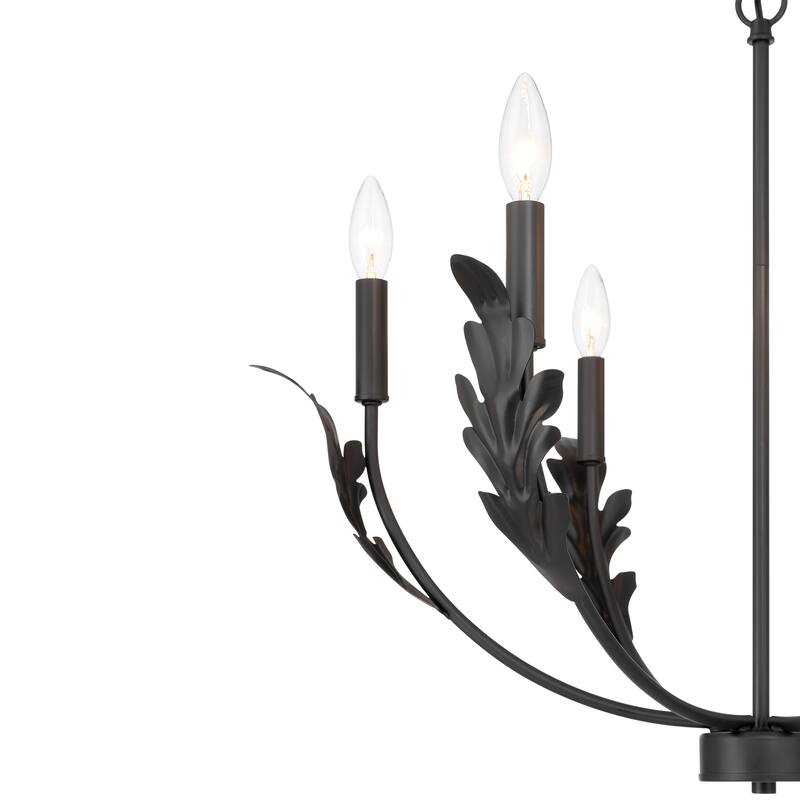 Acroma Black Vintage Leaf Pattern Pendant Light Ideal for Living Room Lighting