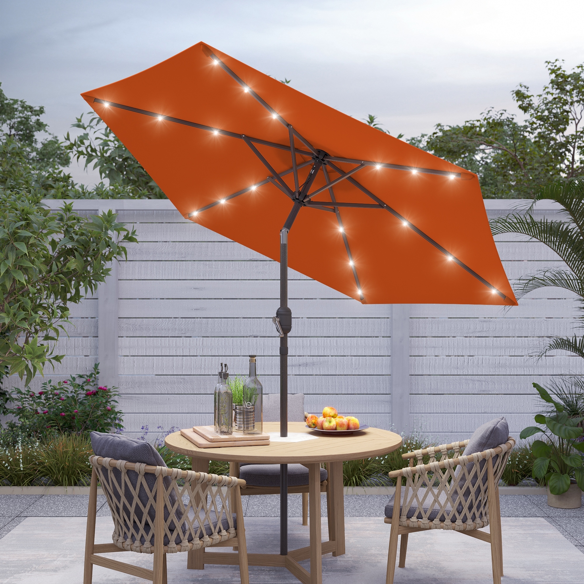 7 foot patio umbrella with lights Amazon.com : Sundale Outdoor ft Solar-Powered 24 LED Lighted Crank & Push Button Tilt for Garden, Deck, Backyard, Pool, 8 Ribs (Red) : Patio, Lawn & Garden Overall Dimension Bonosuki 7.5Ft LED Patio Market
