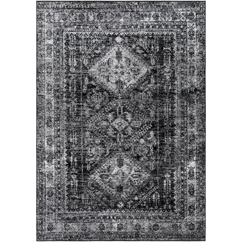 Livabliss Monte Carlo Updated Traditional Medallion Area Rug