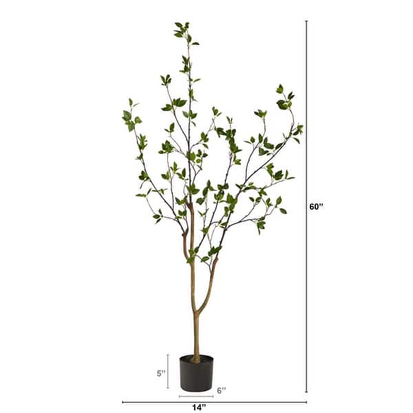 5ft. Minimalist Citrus Artificial Tree, Faux Cedar, for Home Garden ...
