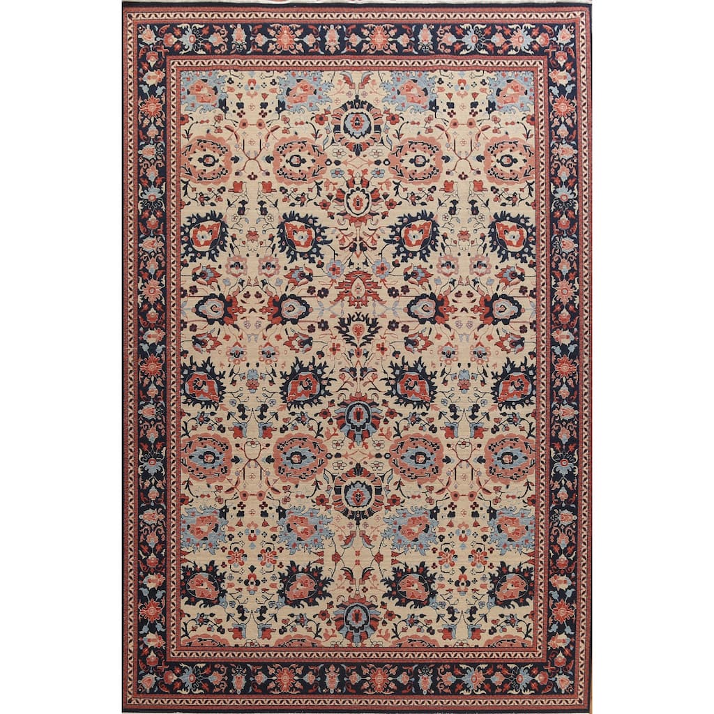 Sultanabad Ziegler Turkish Oriental Area Rug Hand-knotted Wool Carpet - 9'9" x 13'0"
