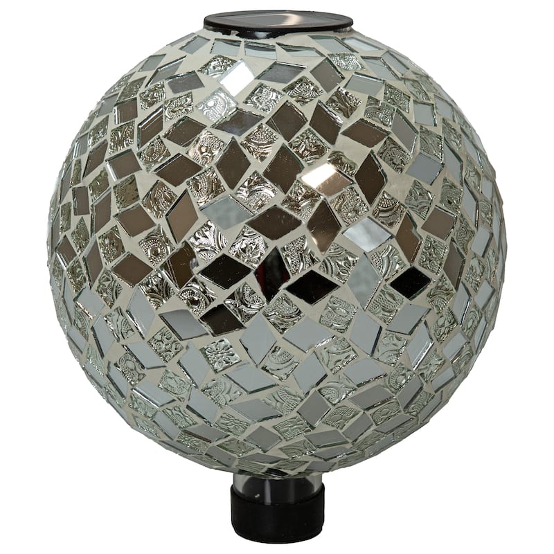 Sunnydaze 10-Inch Solar Glass Gazing Garden Globe