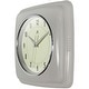 preview thumbnail 49 of 146, Infinity Instruments Retro 9.25-inch Square Wall Clock - 9.25 x 1.875 x 9.5