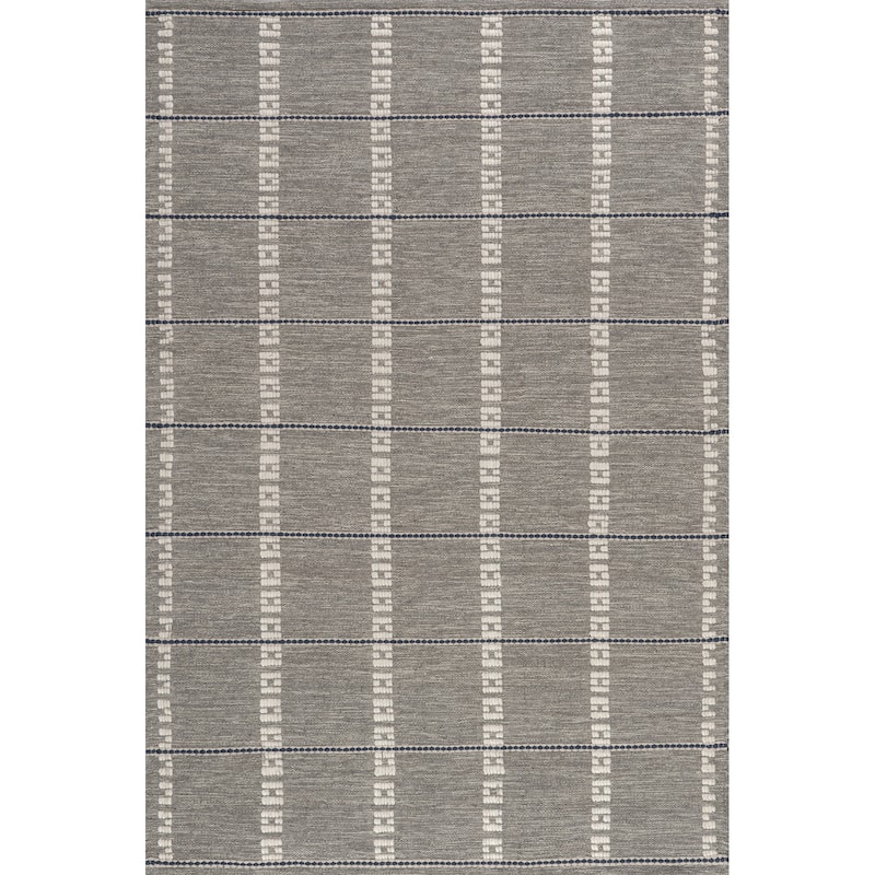 Morgan Geometric Check Wool and Cotton Area Rug