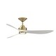 preview thumbnail 1 of 2, Fanimation Aviara 60 inch Indoor/Outdoor Smart Ceiling Fan with LED CCT Select Light Kit and Remote 60 Inches - Brushed Satin Brass - Matte White Blades