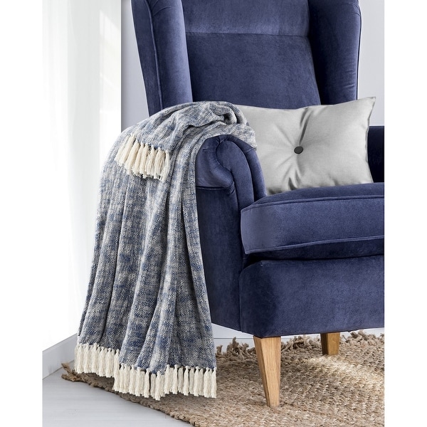Navy blue bed 2025 throw