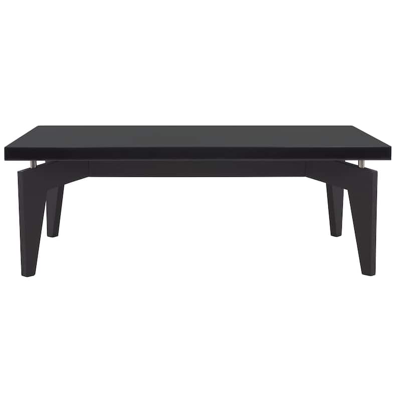 SAFAVIEH Jeri Mid-Century Modern White/ Dark Brown Lacquer Coffee Table - 43.3" x 23.6" x 15" - 43Wx24Dx15H - Black