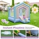 preview thumbnail 9 of 7, Kids Bounce House with Slide and Basketball Rim Bouncy Castle for Party with 480W Blower - 114.5" x 79.5" x 85"