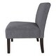 Zenvida Modern Armless Accent Slipper Chair, Solid Hardwood, 23.75"W - Thumbnail 7