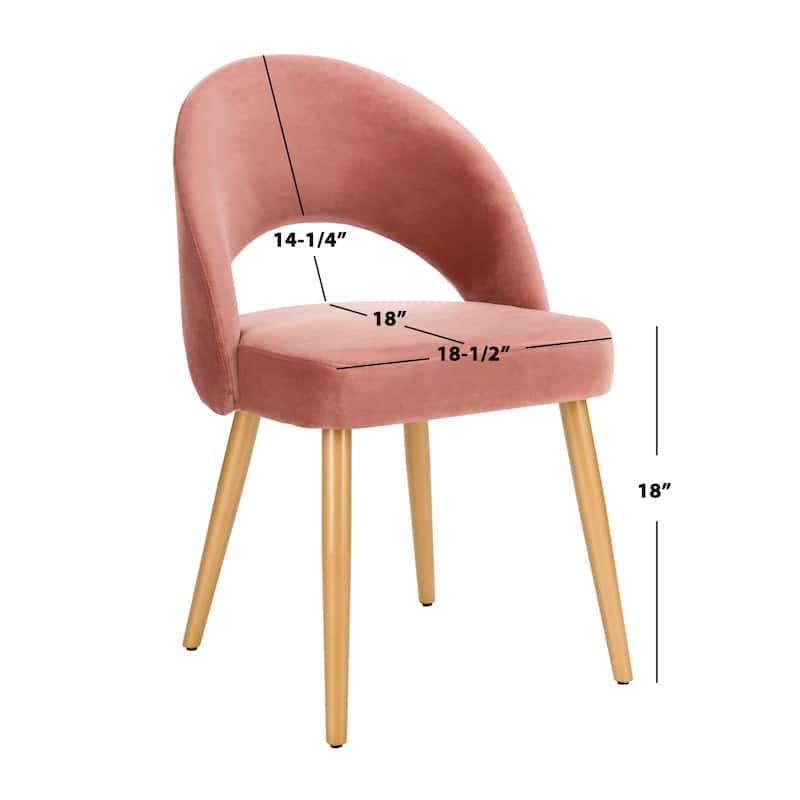 SAFAVIEH Reva Retro Dusty Rose/ Gold Chair (Set of 2) - 21.3" x 24.3" x 31.8" - 21Wx24Dx32H