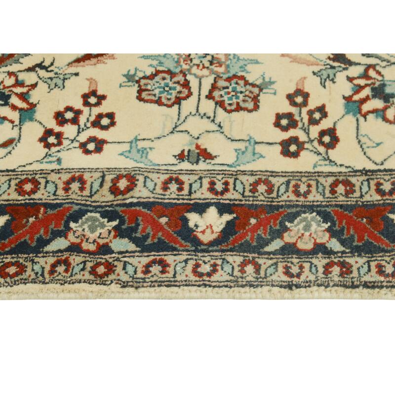 Pak-Persian Qssim Ivory/Navy Runner - 2'6" x 10'1"