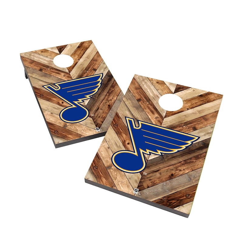 St. Louis Blues 2x4 NHL Cornhole Bag Toss - Include Case & Lights
