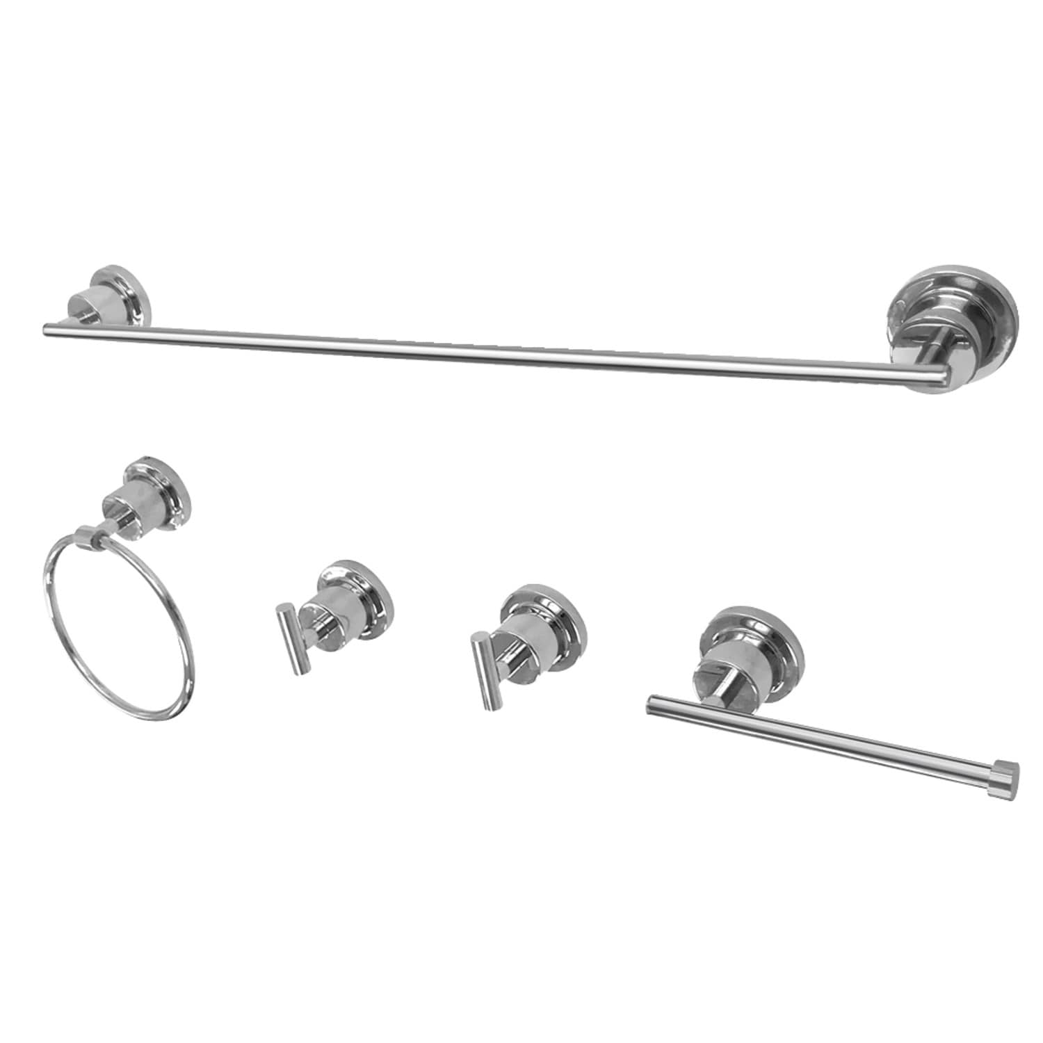 Concord 5-Piece Bathroom Accessory Set in Polished Brass
