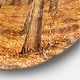 preview thumbnail 2 of 7, Designart 'Dense Birch Forest in the Fall' Oversized Traditional Wall CLock