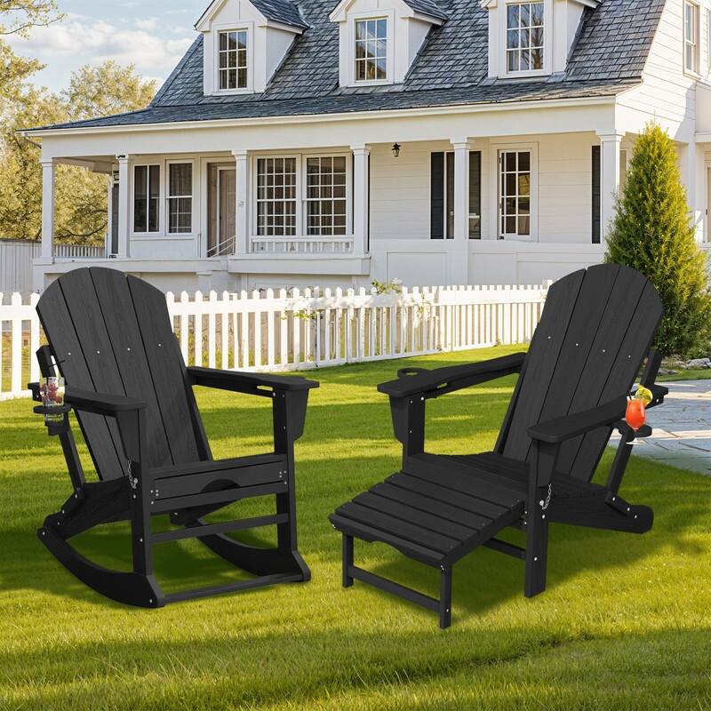 Foldable Outdoor Rocking Chair – Removable Wheels, Ergonomic & Weatherproof