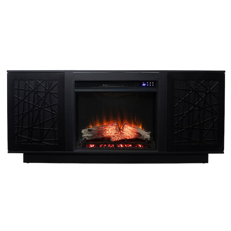 SEI Furniture Delauro Electric Media Fireplace w/ Storage