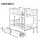 preview thumbnail 44 of 58, Rubber Wood Bunk Bed Frame with 2 Drawers,Convertible into 2 Beds