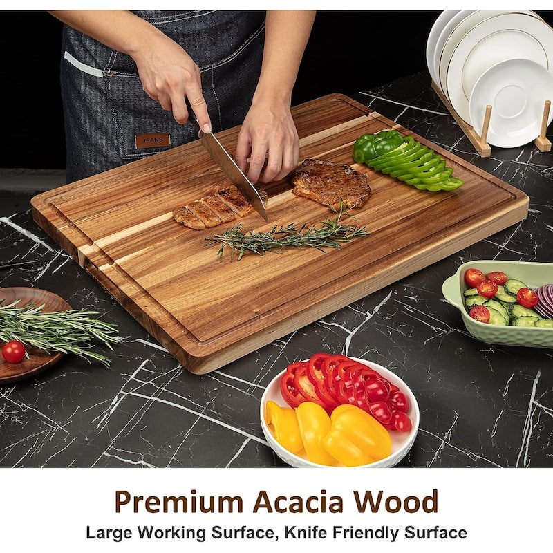 Extra Large Wood Cutting Boards for Kitchen, 24 x 18 Inch