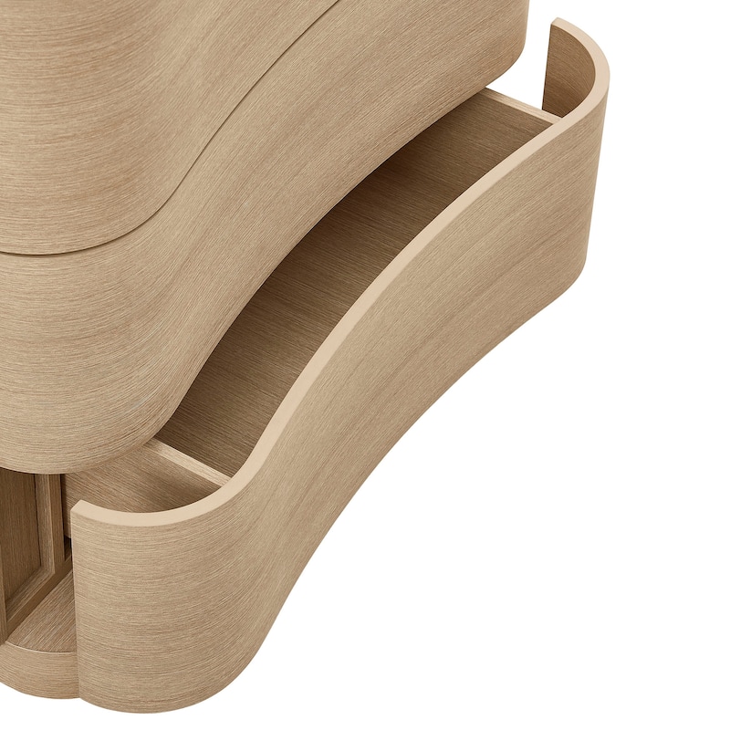 Mirae 5-Drawer Curved Dresser Chest of Drawers