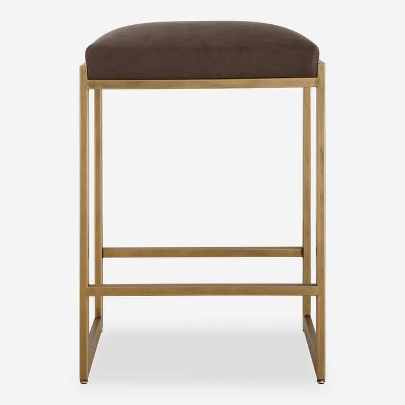 Uttermost 234-ATTICUS Atticus 18" Wide Iron Framed Polyester Counter - Gold