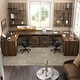 preview thumbnail 67 of 70, Modern Farmhouse L-Shape Desk with File Cabinet and Drawers, Homer Office Executive Desk with Charge Station