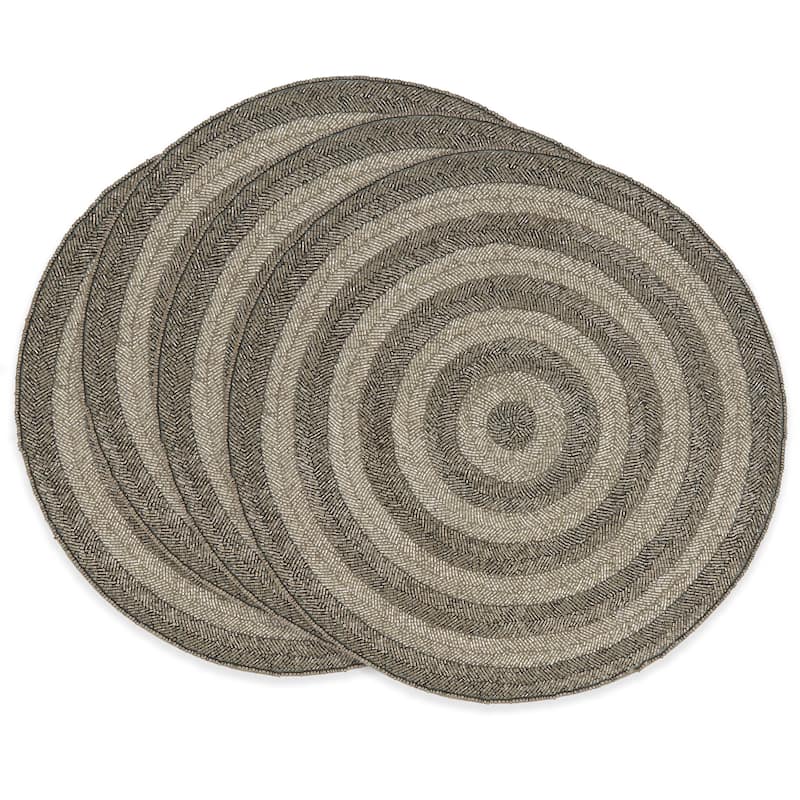 Circle Design Beaded Placemats (Set of 4)