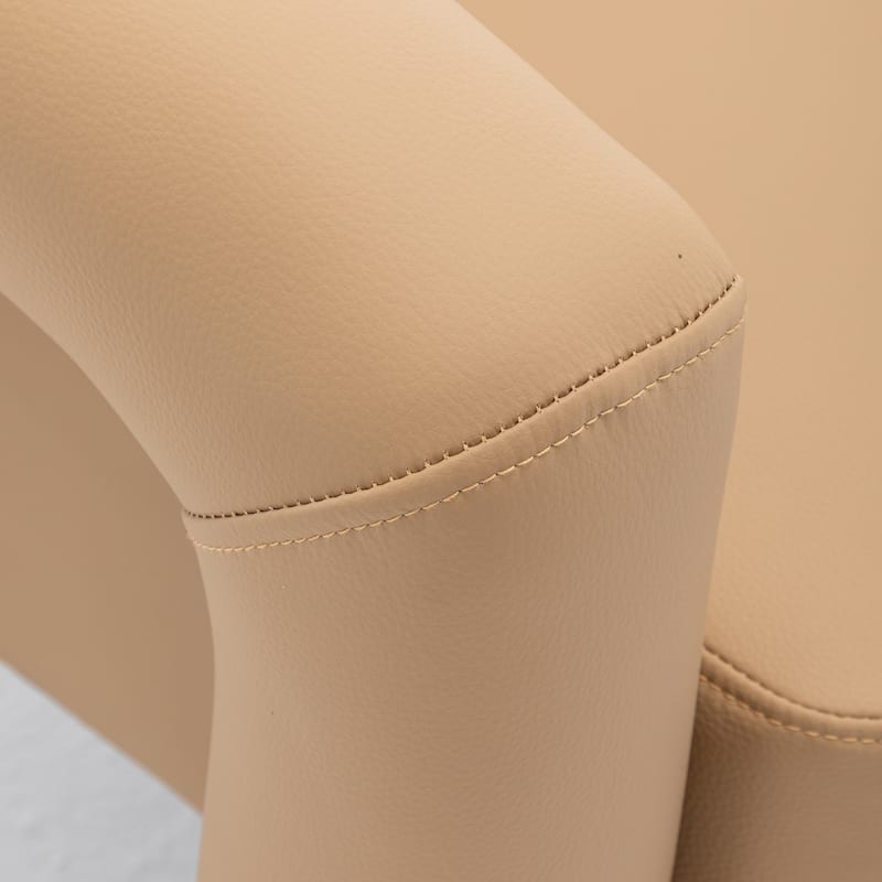 SEYNAR Modern PU Leather Accent Chair with Tubular Multifunctional Legs for Living Room Set of 2