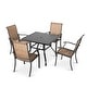 preview thumbnail 20 of 30, Outdoor 5/7-Piece Textilene Dining Set, Powder-coated Iron Frame