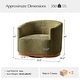 preview thumbnail 49 of 67, HULALA HOME Gema Modern Swivel Chenille Ergonomic Barrel Accent Chair with Solid Wood Legs Set of 2