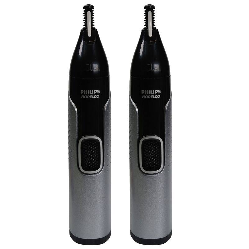 2x Philips NorelcoNose Trimmer 5000 for Nose, Ears, Eyebrows #NT5600/62 (Black/Silver) - Black