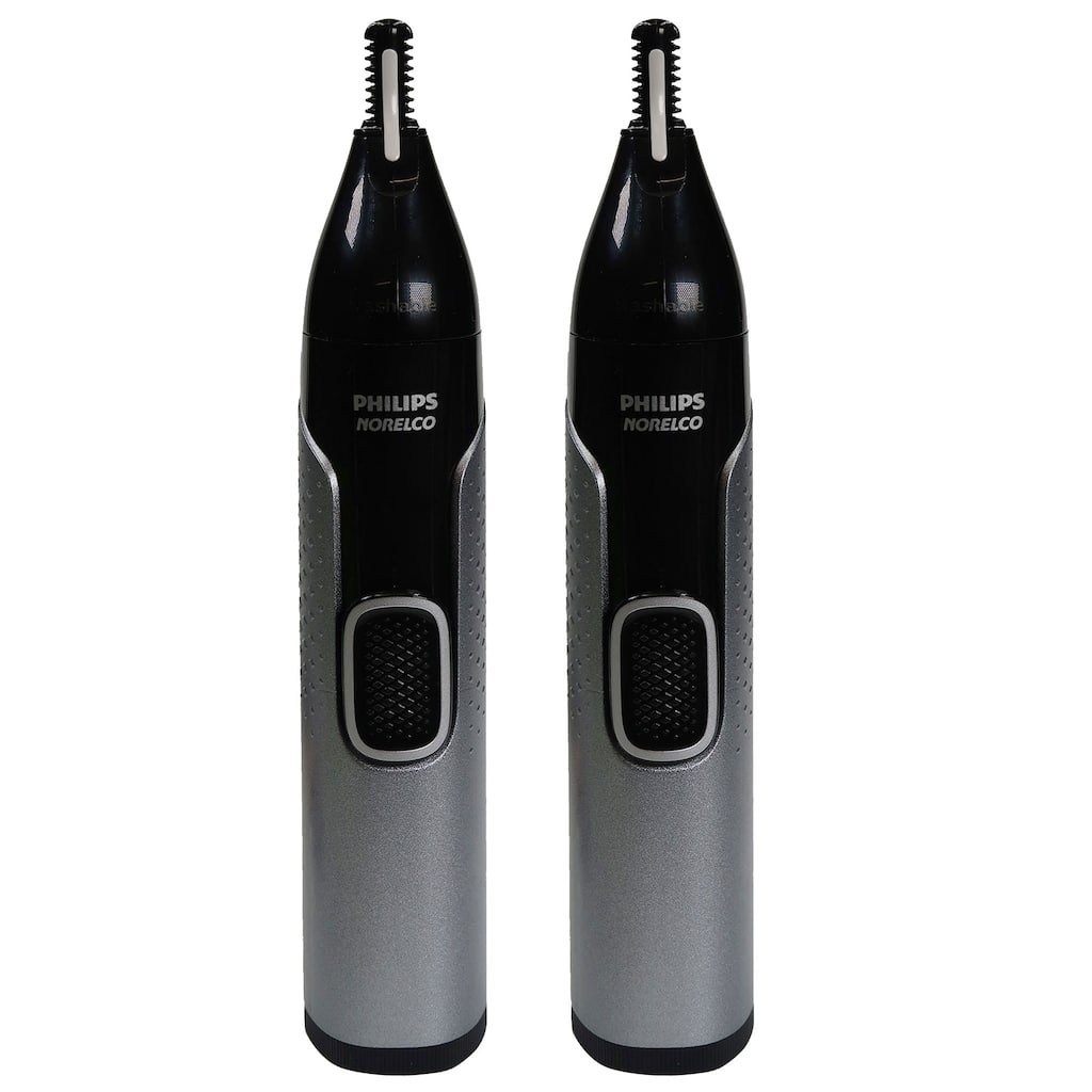 2x Philips NorelcoNose Trimmer 5000 for Nose, Ears, Eyebrows #NT5600/62 (Black/Silver)