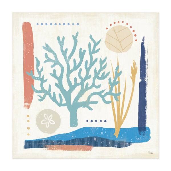 Coastal View V Collage Circles Ocean Sea Seaweed Art Print/Poster Bed