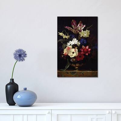 iCanvas "Still Life With Flowers" by Willem van Aelst Canvas Print