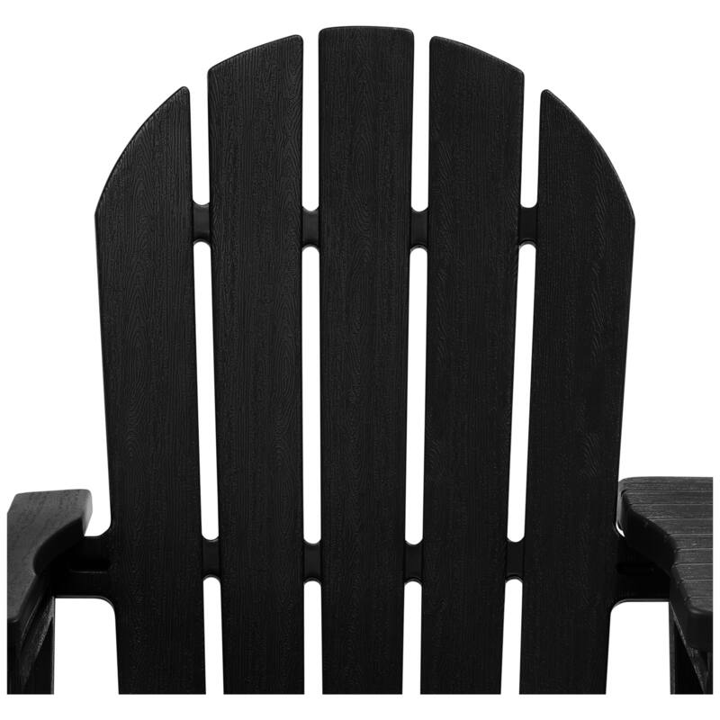 Polytrends Coastline Outdoor Poly Adirondack Chair Set with Connecting Tray & Cup Holder