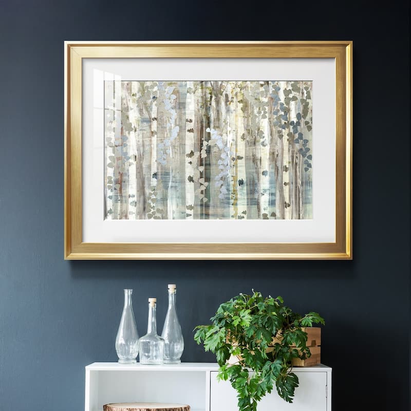 Birch Wood Meadow Premium Framed Print - Ready to Hang