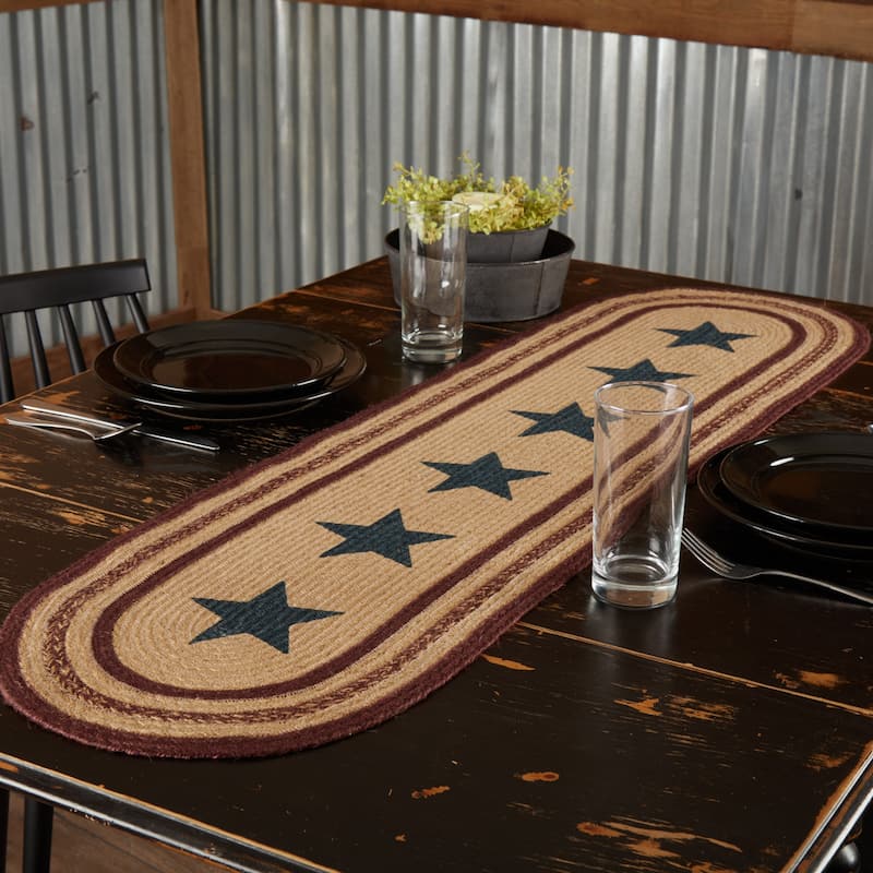 Potomac Stencil Stars Jute Runner - 13x48