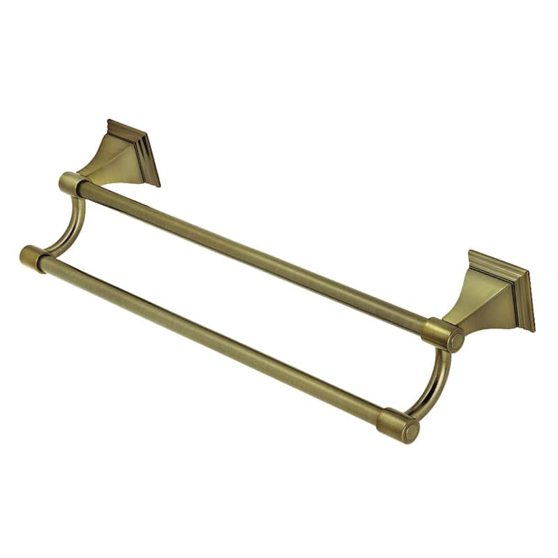 Kingston Brass Monarch 18-Inch Dual Towel Bar - Antique Brass