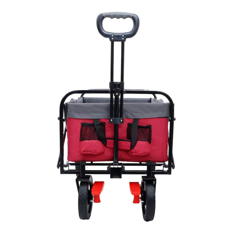 Foldable Hand Cart, Multi-Purpose Garden Cart, 360-Pound Capacity, Heavy-Duty Portable Utility Cart