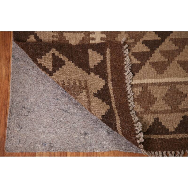 Reversible Kilim Oriental Area Rug Hand-woven Wool Carpet - 6'8"x 9'8"