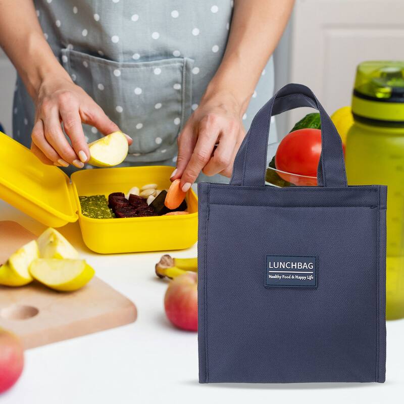 Insulated Lunch Bags, 2Pack 8"x5"x9" Portable Containers Bag