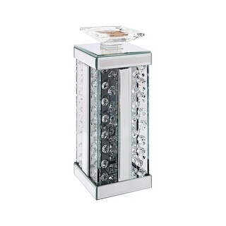 Nysa Mirrored & Faux Crystals Accent Candleholder main image 0