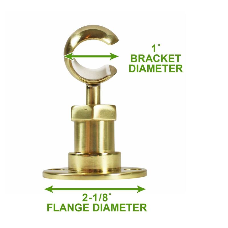 Brass Twist-In Bracket PVD Bathroom Shower Part Replacement Renovators Supply