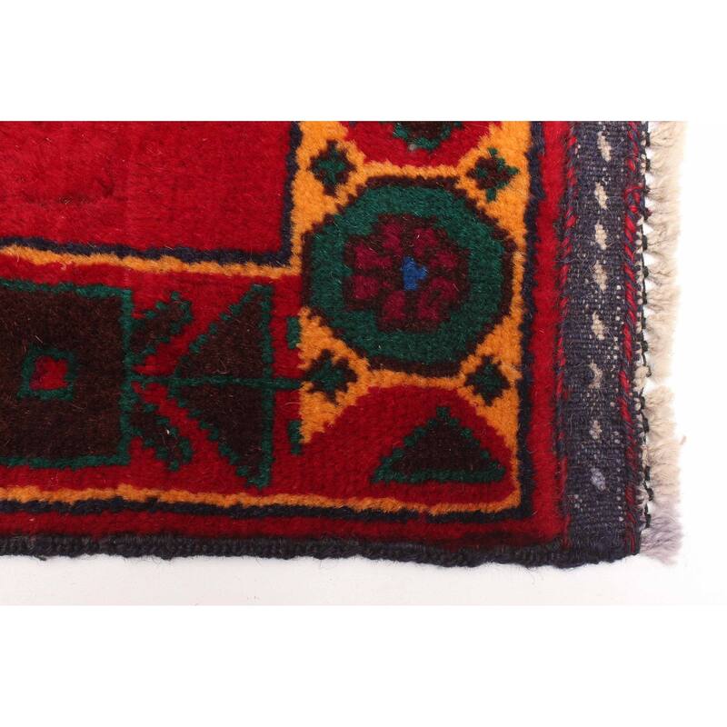 ECARPETGALLERY Hand-knotted Teimani Red Wool Rug - 2'9 x 4'10