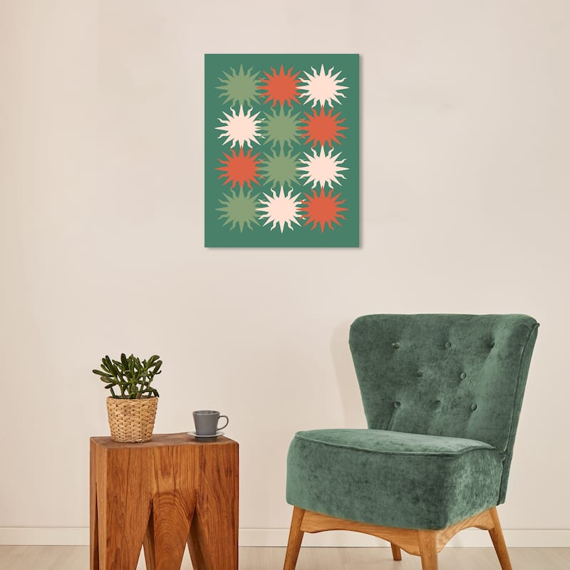 Wynwood Studio Canvas Holiday and Seasonal Stars Christmas Labels Green Modern & Contemporary Wall Art Canvas Print - 16 x 20