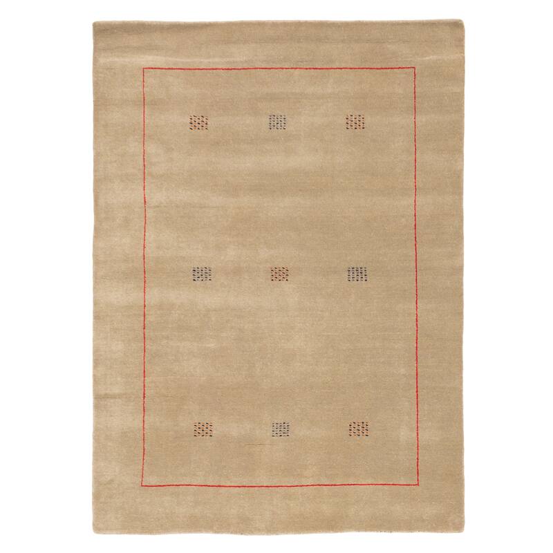 ECARPETGALLERY Hand Loomed Kashkuli Gabbeh Sage Wool Rug - 4'7 x 6'5