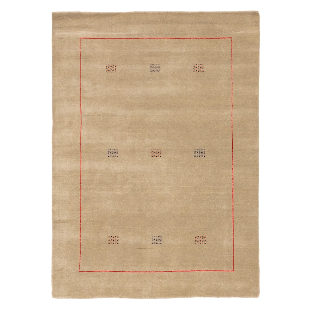 ECARPETGALLERY Hand Loomed Kashkuli Gabbeh Sage Wool Rug - 4'7 x 6'5