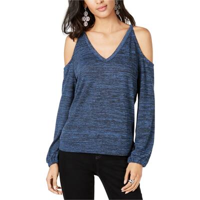 I-N-C Womens V-Neck Cold Shoulder Blouse