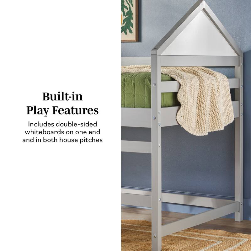 Walker Edison Wood Low Loft Bed