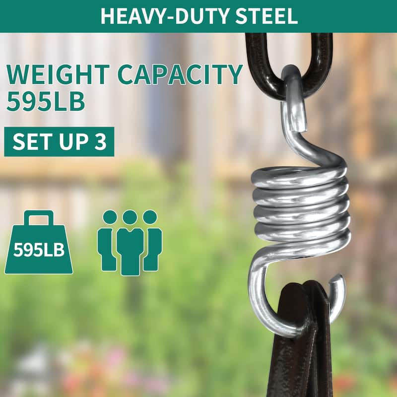 Metal Porch Swing with Canopy
